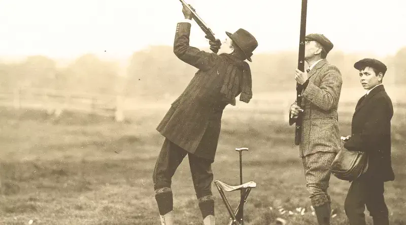 King Manoel II shooting in Windsor Great Park