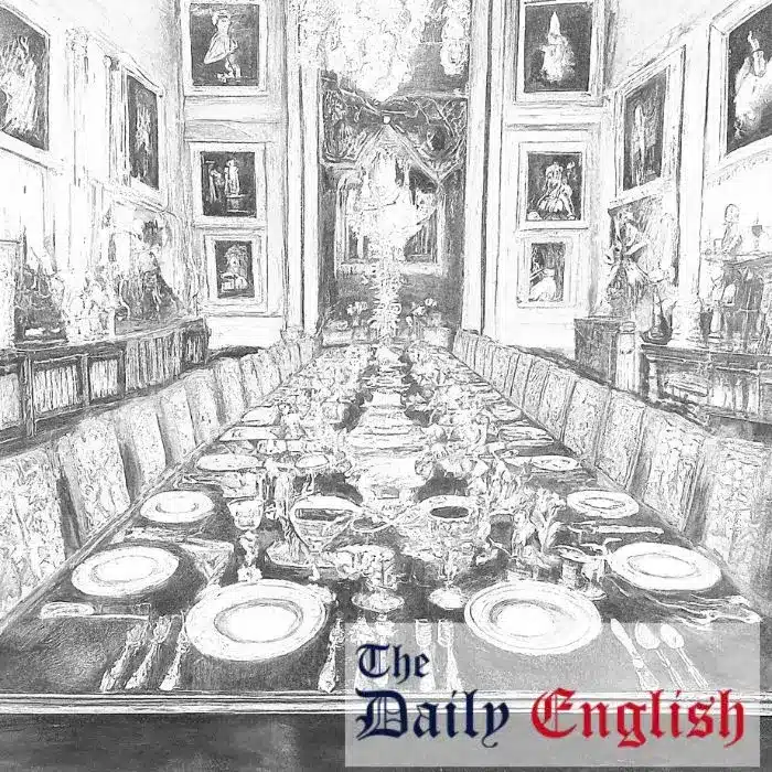 The State Dining Room, Windsor Castle Pencil Drawing