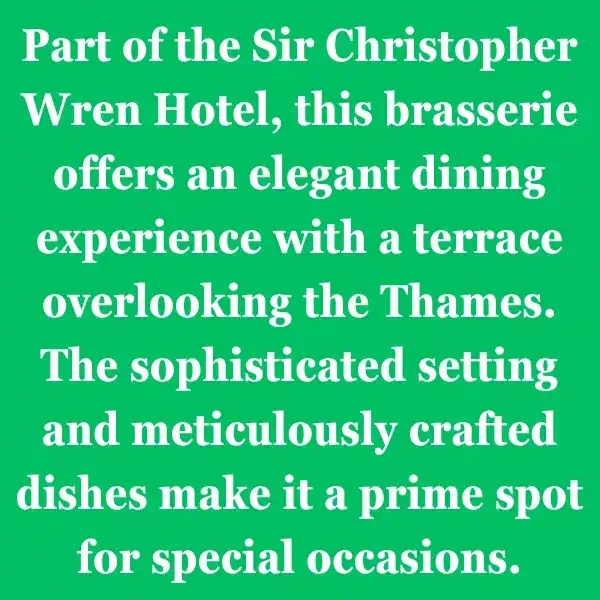 The Brasserie at Sir Christopher Wren