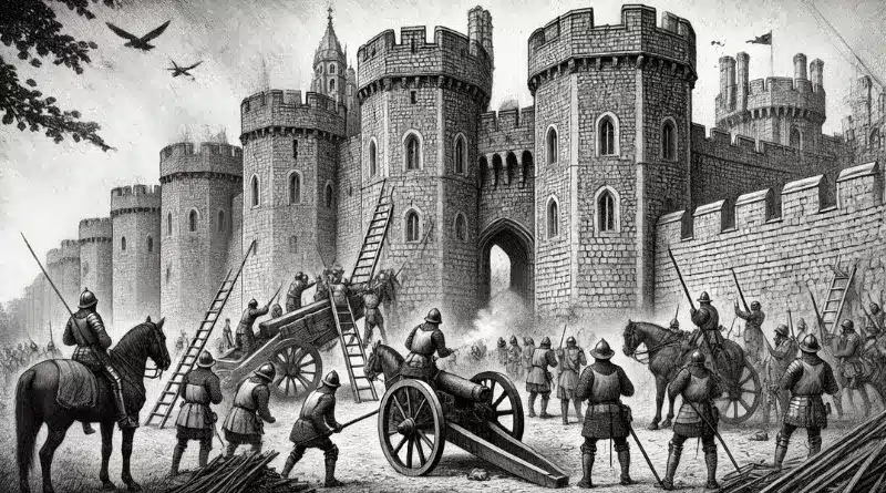 War at Windsor Castle Pencil Sketch