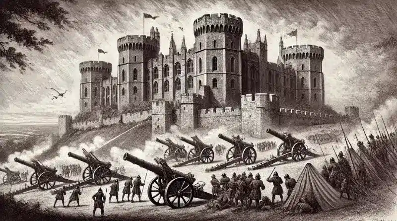War at Windsor Castle Pencil Sketch