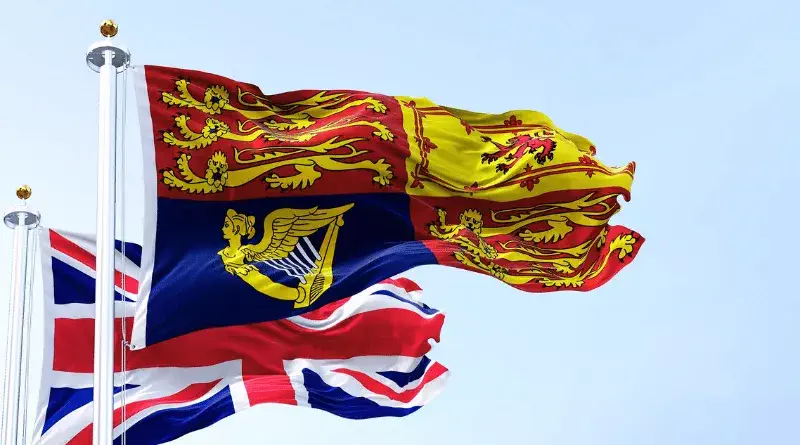 The Royal Standard and Union Jack