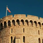 The Union Jack on the Top of Windsor Castle Round Tower